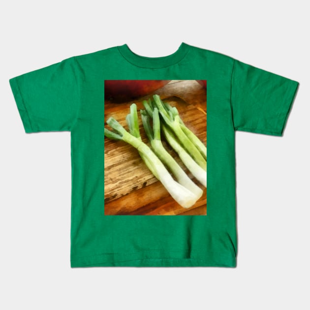 Scallions Kids T-Shirt by SusanSavad